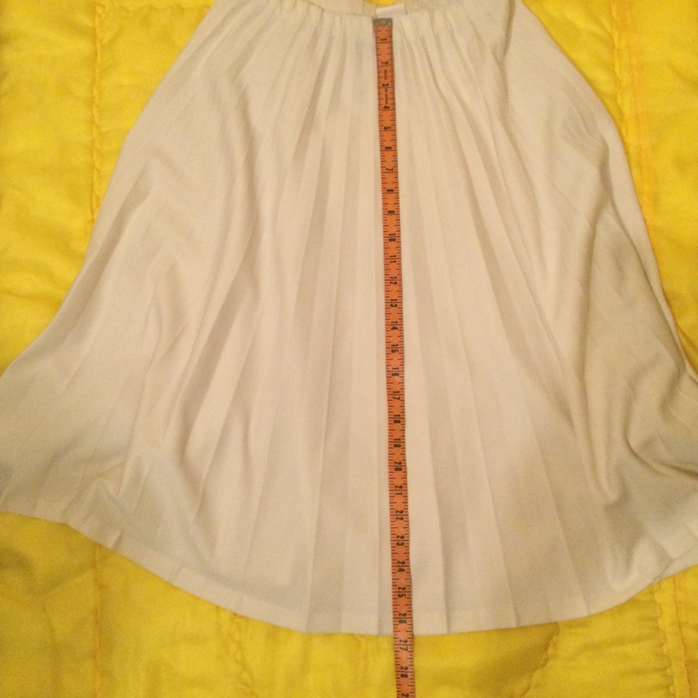 Vintage 70s - 80s Graff Cream Color Californiawear Pleated Skirt - Picture 9 of 10